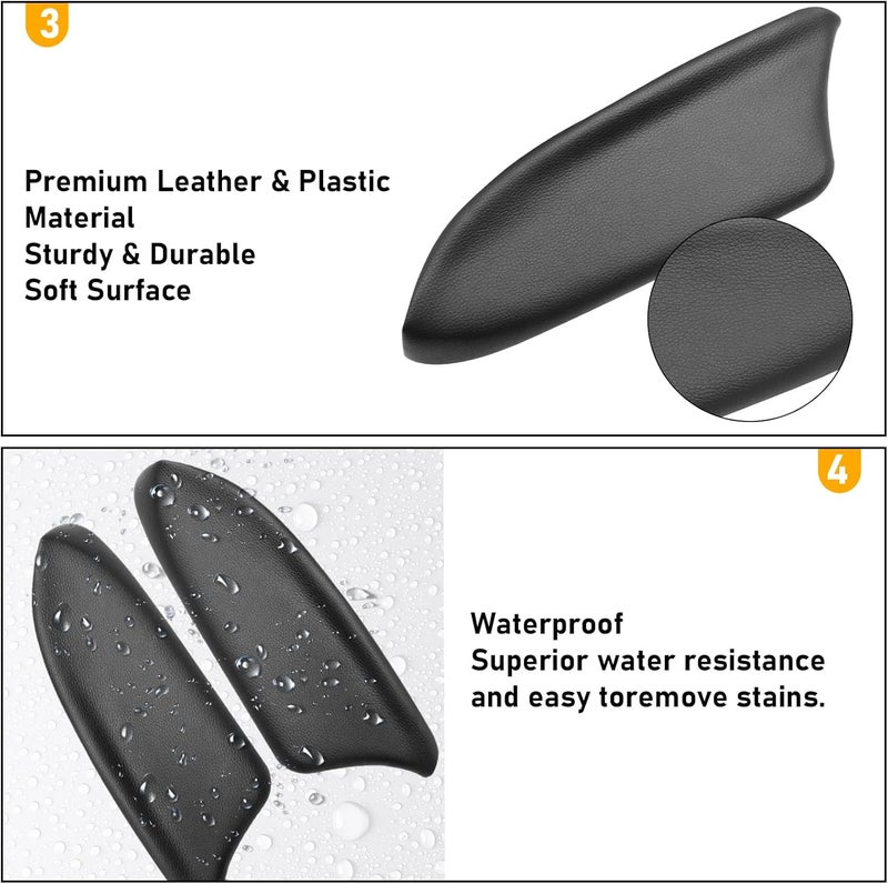 APESER Compatible with Honda Accord Rear Door Panels Armrest Lid 2008-2012,2 Pcs PU Leather Door Armrest Lid Cover for Accord EX/EX-L/LX/LX-P/SE Rear Left Right Side(Black)(NOT Fit for Coupe Model) - Image 5